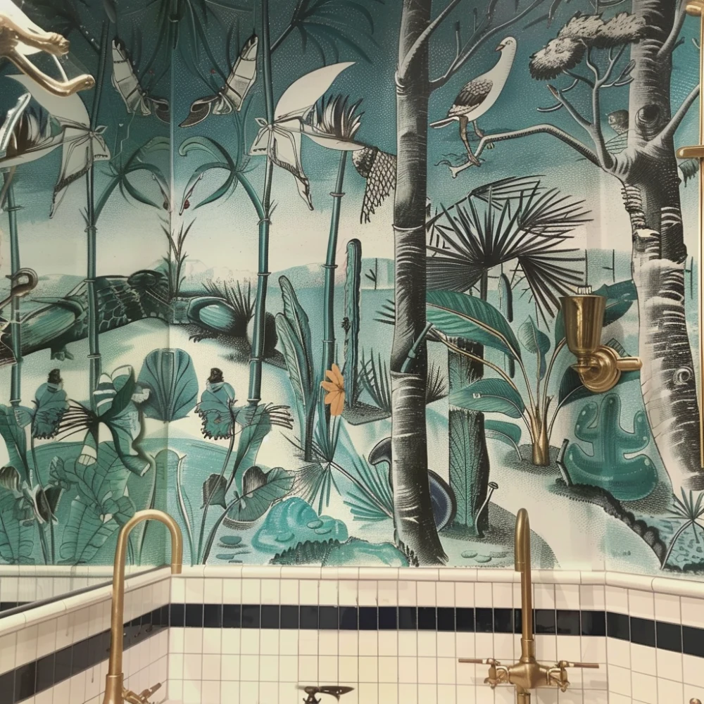 Einfühlung wallpaper installed in a room